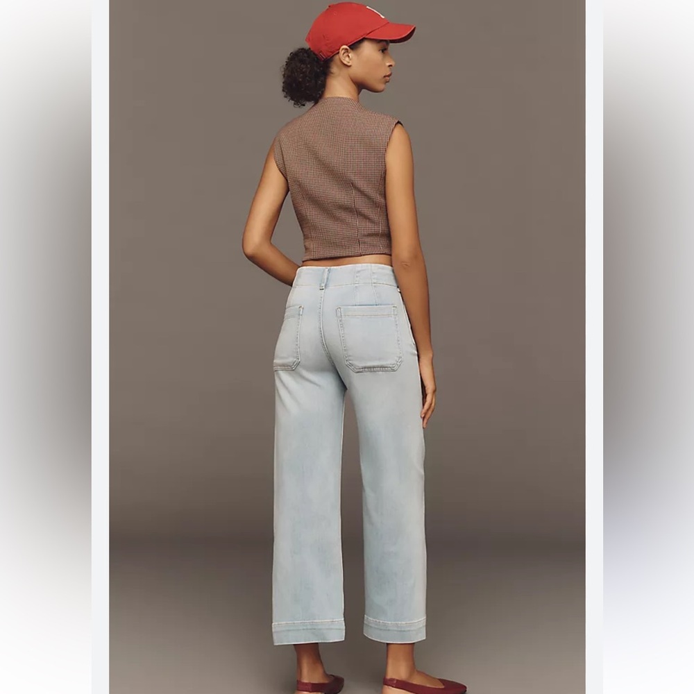 Anthropologie Maeve Light Wash Wide-Leg Jeans Size 32 - Picture 2 of 8